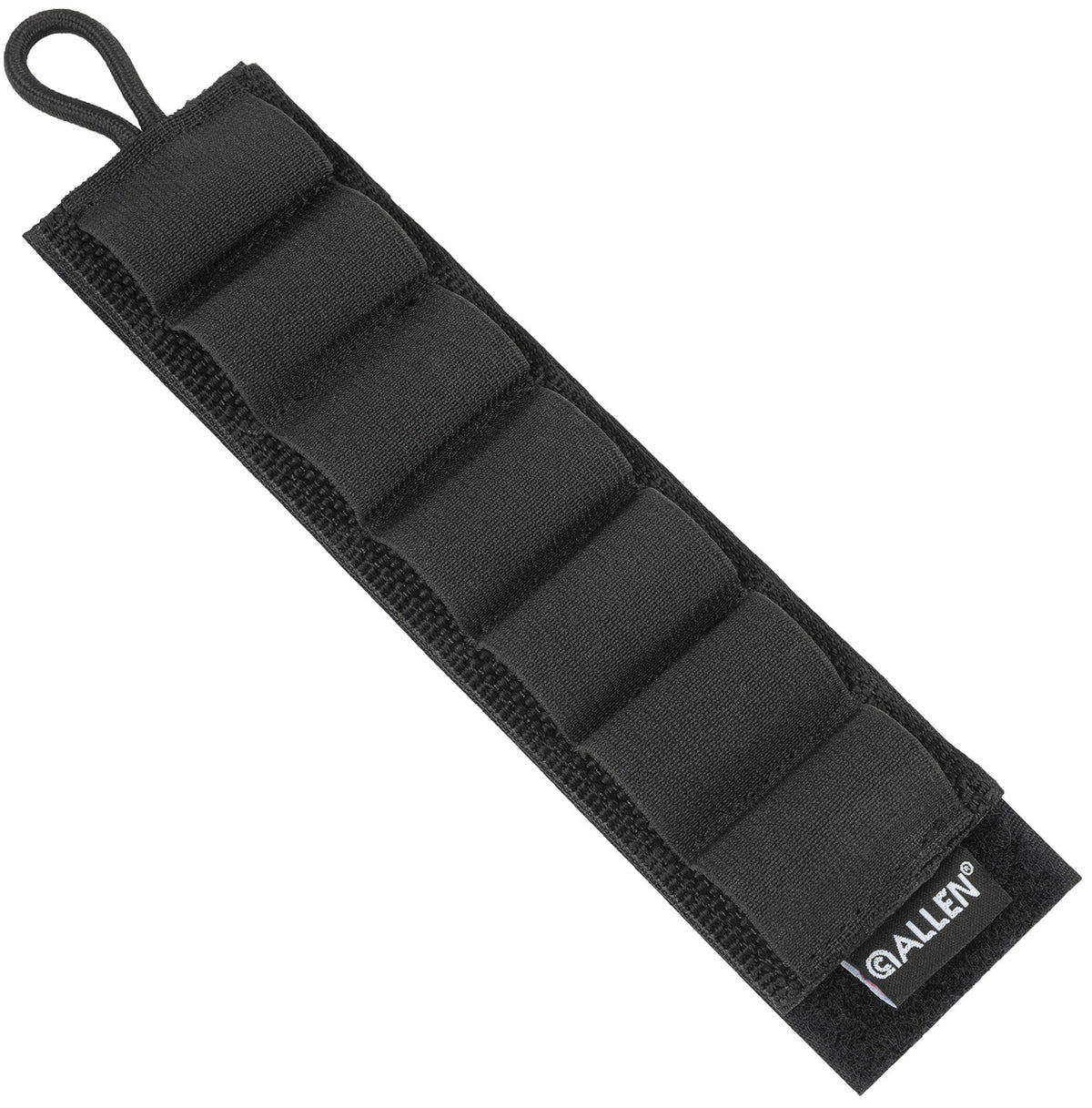 Allen 12-Gauge Shotgun Ammo Card 7-Round Black Endura with Adhesive Velcro Mounting