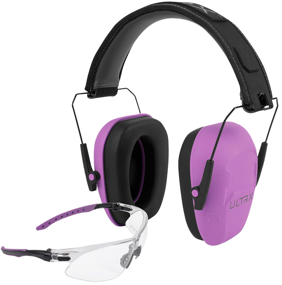 Allen 4155 Ultrax Shield Hearing and Eye Protection Combo 23 dB Plum