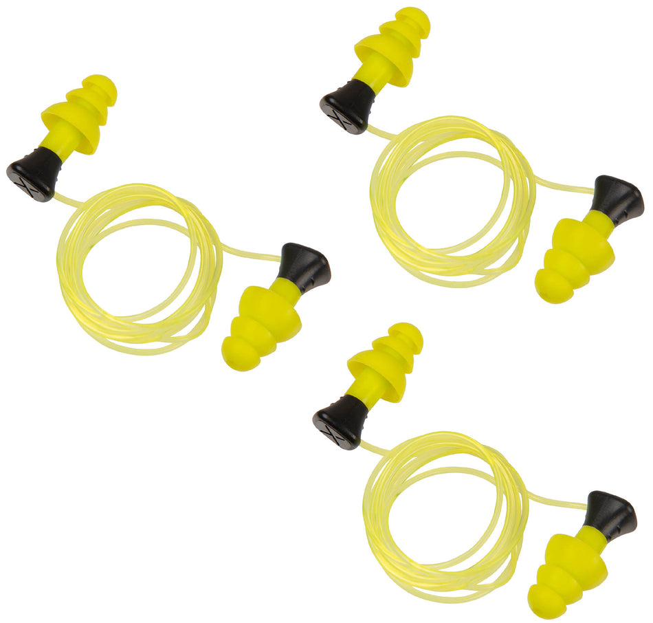 Allen 4118 Ultrax Tethered Silicone Hearing Ear Plugs 26 dB Yellow 3-Pair