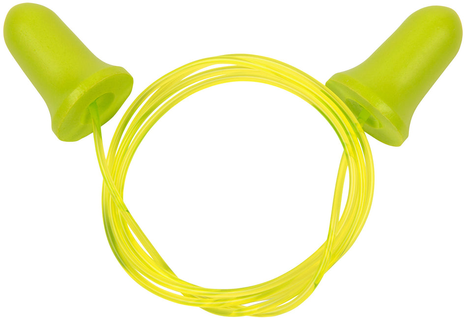 Allen 4119 Ultrax Tethered Tapered Foam Hearing Ear Plugs 32 dB Yellow Lime 5-Pair