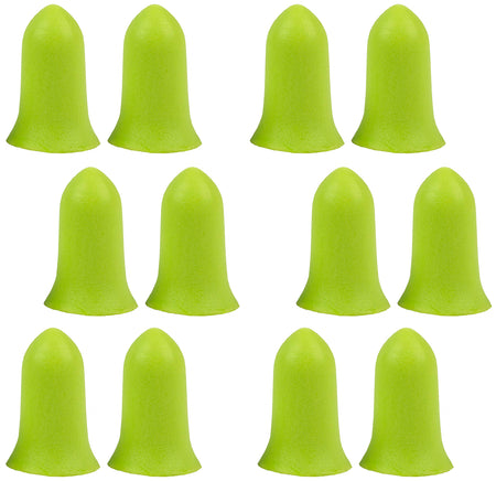 Allen 4136 ULTRX Foam Tapered Earplugs Lime Green 32 dB 6 Pair
