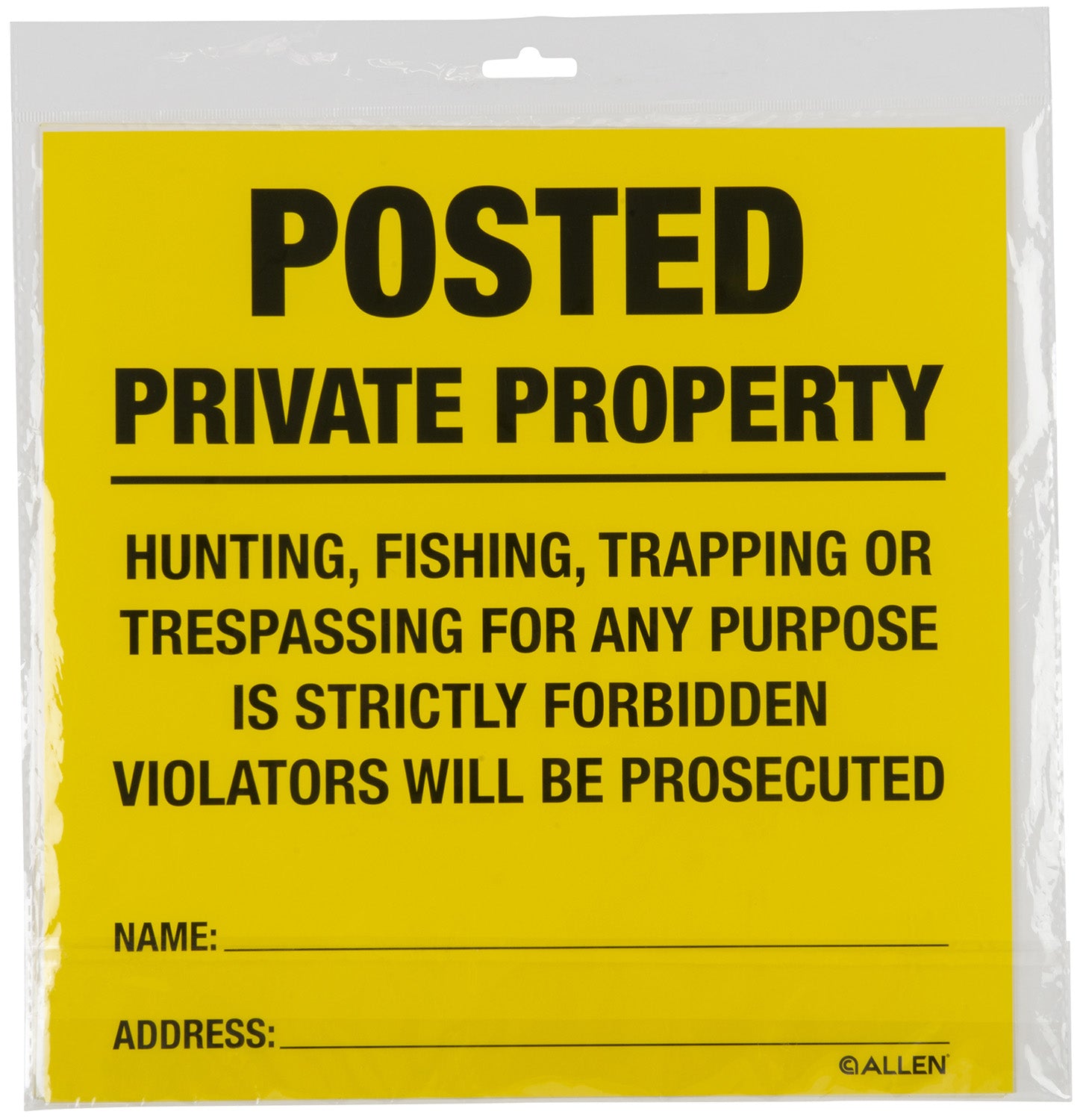 Allen Company 15824 No Trespassing Posted Signs Pack of 12