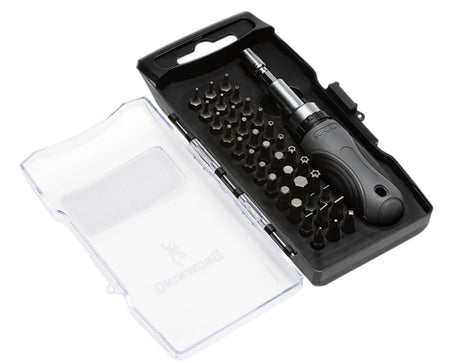 Browning 12450 38-Piece Gun and Optic Tool Kit Metric SAE Hex Torx Phillips Flathead Ratcheting Screwdriver