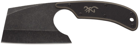Browning 3220322B Cutoff Camp 2.50" Fixed Cleaver Boxed Black Oxide Stonewashed 9Cr14MoV Stainless Blade Black Tan G10