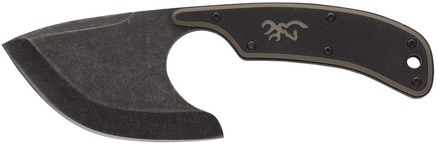 Browning 3220323B Cutoff 2.50" Fixed Skinner Boxed Black Oxide Stonewashed 9Cr14MoV Stainless Blade Black Tan G10