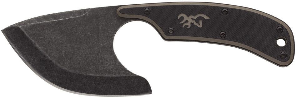 Browning 3220323B Cutoff 2.50" Fixed Skinner Boxed Black Oxide Stonewashed 9Cr14MoV Stainless Blade Black Tan G10