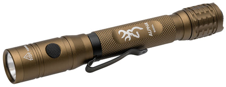 Browning Alpha 2AA Burnt Bronze Aluminum Flashlight 525 Lumens White LED/Green Multi-Mode