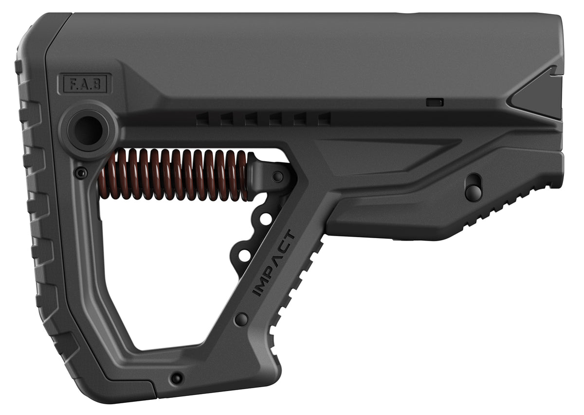 FAB Defense GL-CORE IMPACT Black Adjustable Recoil-Absorbing AR Buttstock - 3-Setting Mechanism