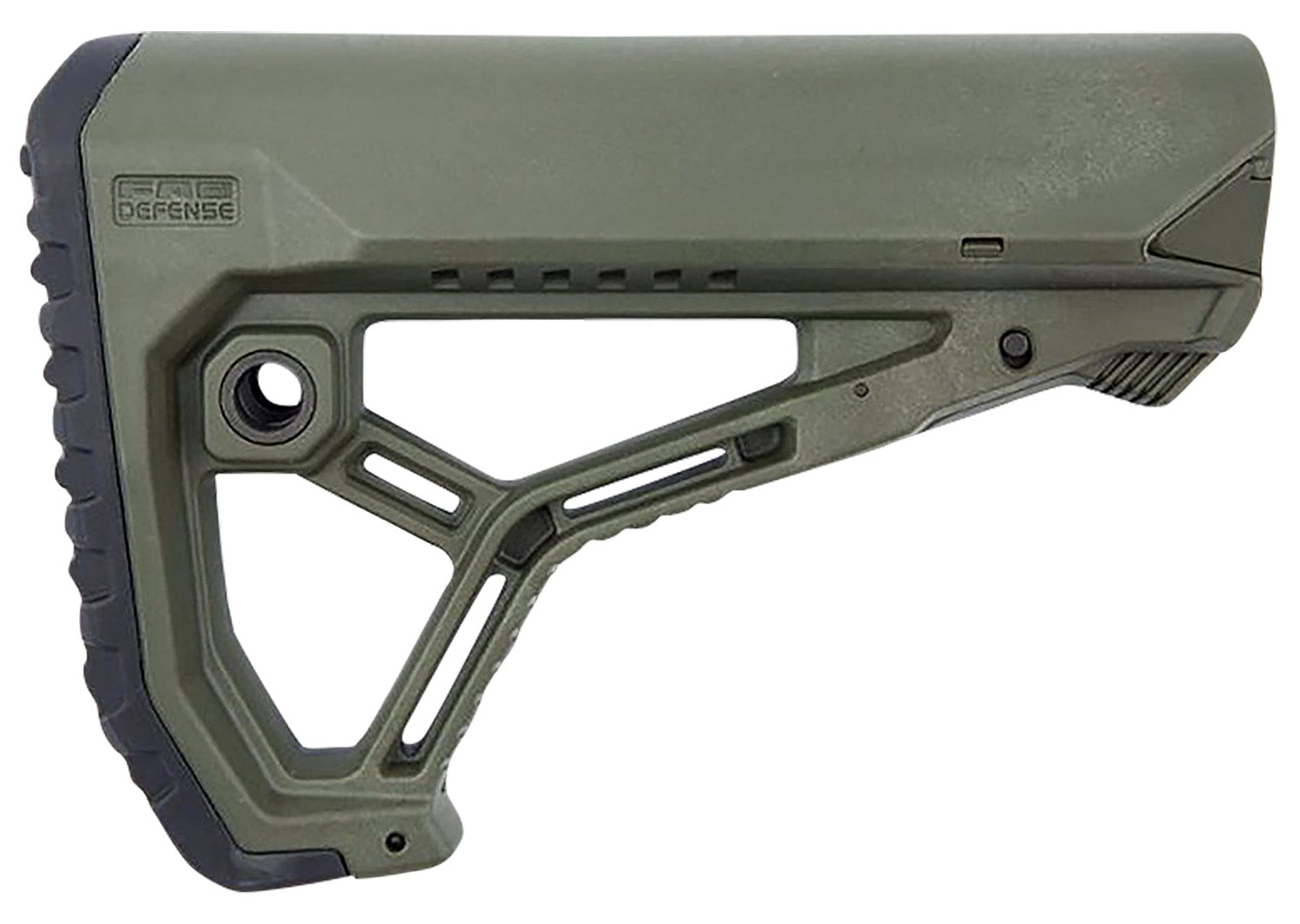 FAB Defense GL-CORE Buttstock for AR-15/M4 OD Green - Integrated Cheek Weld & QD Sling Swivels