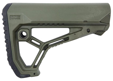 FAB Defense GL-CORE Buttstock for AR-15/M4 OD Green - Integrated Cheek Weld & QD Sling Swivels