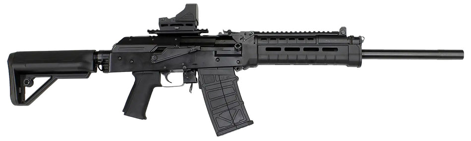 JTS M12AK T1 12 Gauge Semi-Auto Shotgun, 5+1 Capacity, Chrome-Lined 18.70" Barrel, M-LOK Handguard, Includes Red Dot Sight