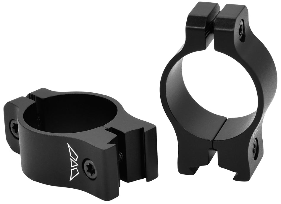Warne V420M Rimfire Rings Vapor Series 1-Inch Low Matte Black 3/8" Dovetail