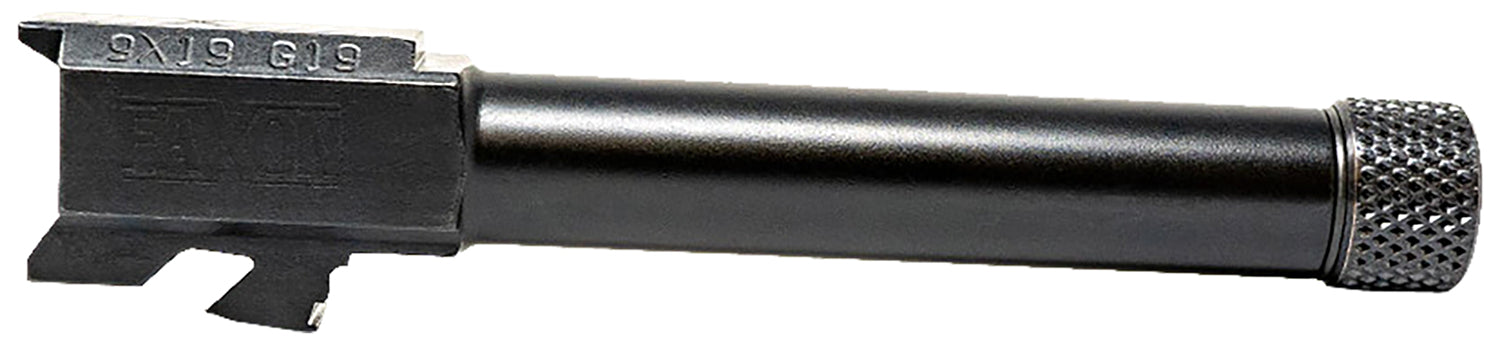 Faxon Duty Series 9mm Glock 19 Gen2-5 Compatible Barrel, Salt Bath Nitride 4150 Steel