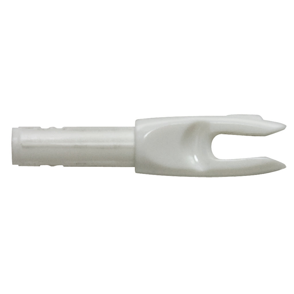 Easton 4mm Small Groove G Nocks, White, 12 Count