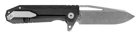 Southern Grind SG09030012 Penguin 3.50" Folding Knife, Stonewashed S90V Drop Point Blade, 4.63" Black Titanium Handle