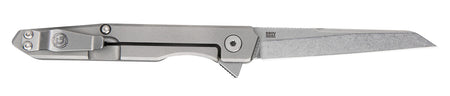 Southern Grind SG08300011 Quill 3" Folding Knife Wharncliffe S90V Blade, 4" Stonewashed Titanium Frame Lock Handle