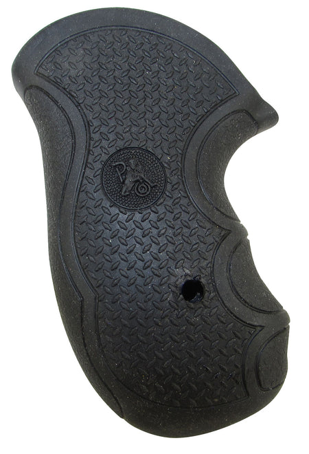 Pachmayr 02483 Diamond Pro Series Rubber Revolver Grip Finger Grooves Ruger SP101 Black
