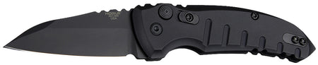 Hogue 24106 A01 Microswitch Folder 2.75" Wharncliffe Blade, Black Cerakote 154CM SS, Matte Black Aluminum Frame