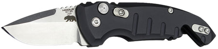 Hogue 24120 A01 Microswitch Folder 1.95" Drop Point Blade, Stone Tumbled 154CM SS, Matte Black Aluminum Handle