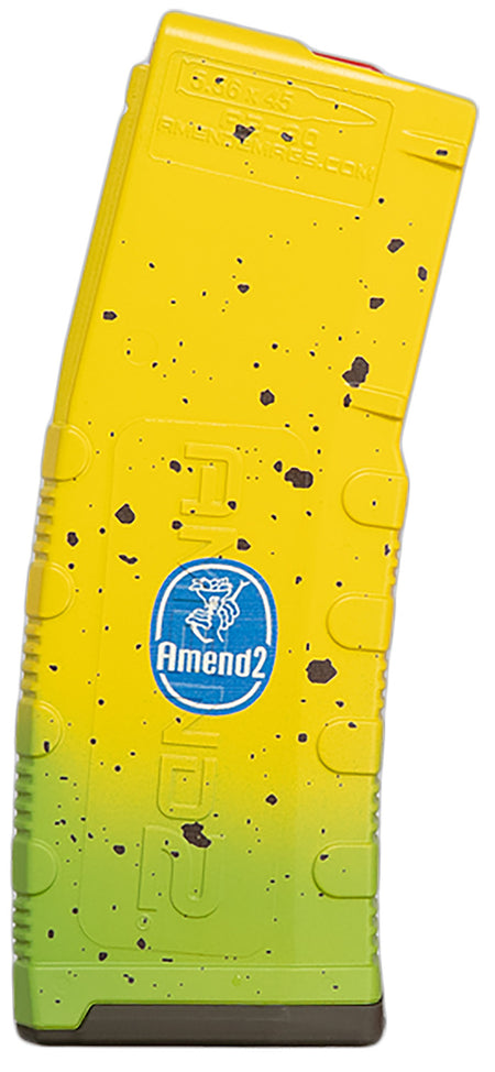 Amend2 556BANANA30 MOD-2 30-Round 5.56 NATO Banana Magazine for AR-15 Yellow/Green