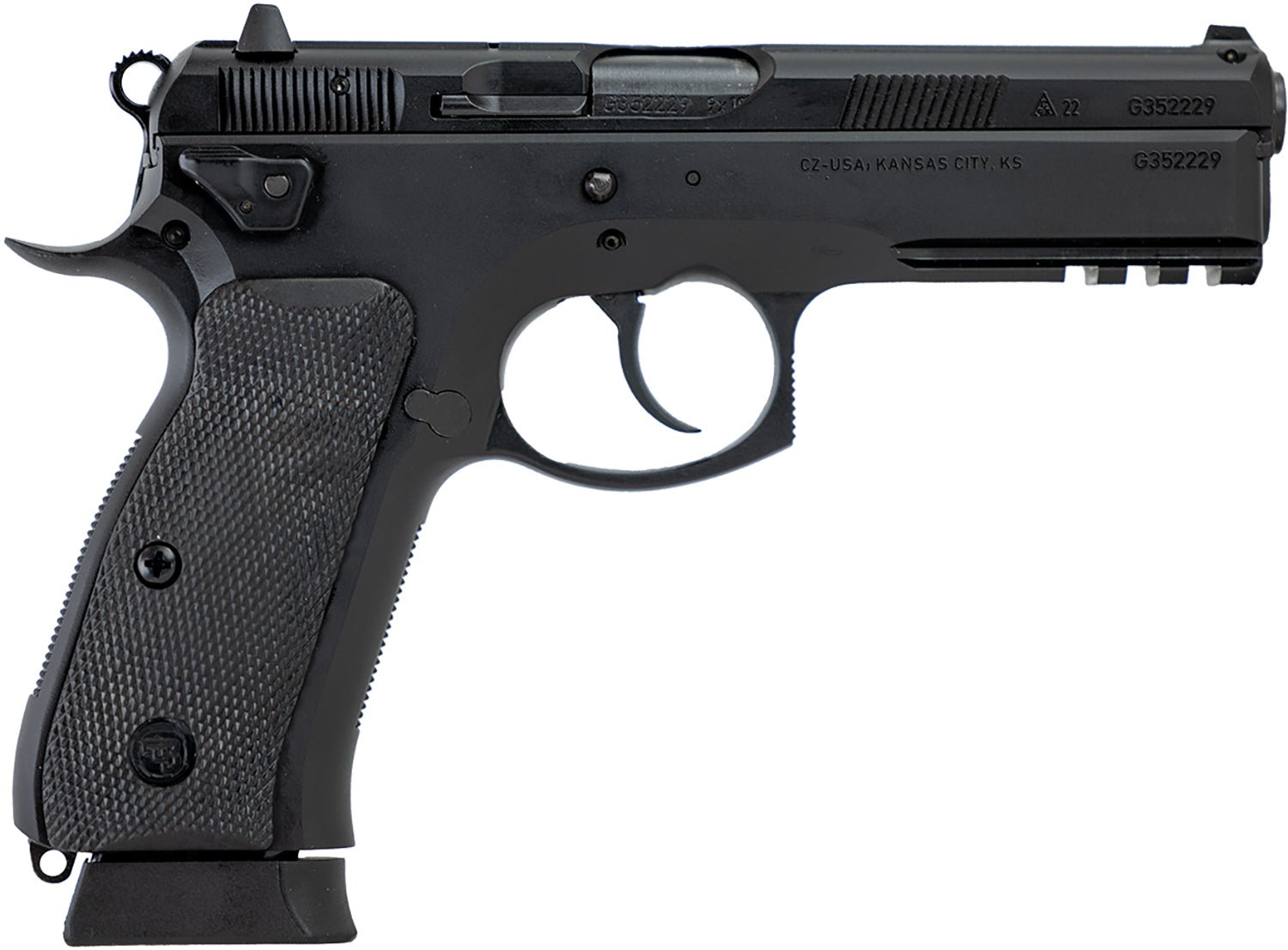 CZ-USA 75 SP-01 Tactical 9mm Luger 19+1 4.6" Black Nitride Pistol with Picatinny Rail