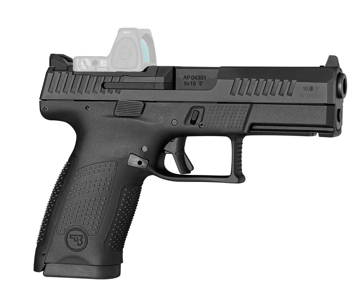 CZ-USA P-10 C Compact Pistol, 9mm Luger, 15+1, 4.02" Barrel, Optic Ready Serrated Slide