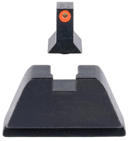 Trijicon Suppressor Height Sights GL201C601138 Green Tritium Orange Front Blank Rear Glock 17 17L 19 22 Standard Frame