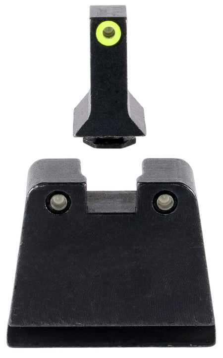 Trijicon Suppressor Height Sights GL243C601143 Green Tritium Yellow Front Black Outline Rear Glock 42 43 43X Slim Frame