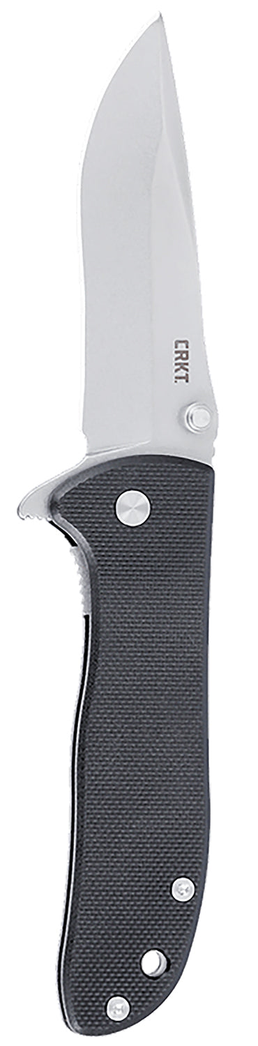 CRKT Drifter 6450D2 2.88" Drop Point Plain D2 Steel EDC Folding Knife, Black G10 Handle