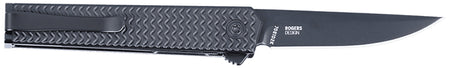 CRKT CEO Microflipper 7081D2K 2.36" Drop Point D2 Steel Blade, All-Black Aluminum Handle Folding Knife