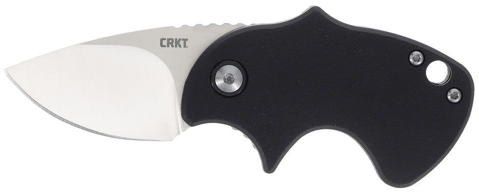 CRKT Orca Compact 7930 1.79" Satin D2 Steel Assisted Opening Folder, Black Glass-Reinforced Nylon Handle