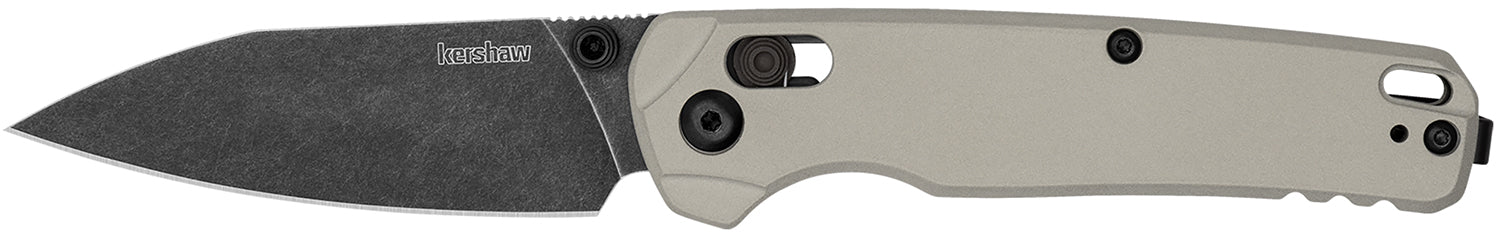 Kershaw 6105 Bel Air 3" Folder Reverse Tanto CPM MagnaCut Blade, Bright Nickel Cerakote Aluminum Handle with KVT