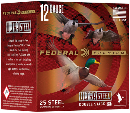 Federal 12 Gauge Shotgun Shells Ultra Steel BB / 2 1-1/4 oz 3 in