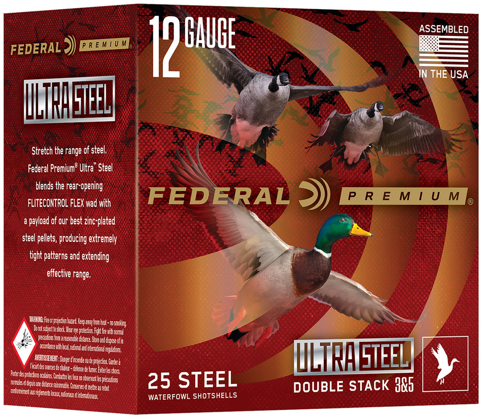 Federal 12 Gauge Shotgun Shells Ultra Steel BB / 2 1-1/4 oz 3 in
