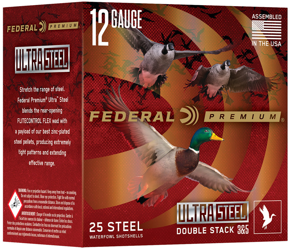 Federal 12 Gauge Shotgun Shells Ultra Steel #2 / 4 1-1/4 oz 3 in