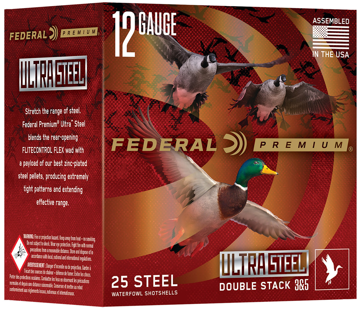 Federal 12 Gauge Shotgun Shells Ultra Steel #3 / 5 1-1/4 oz 3 in