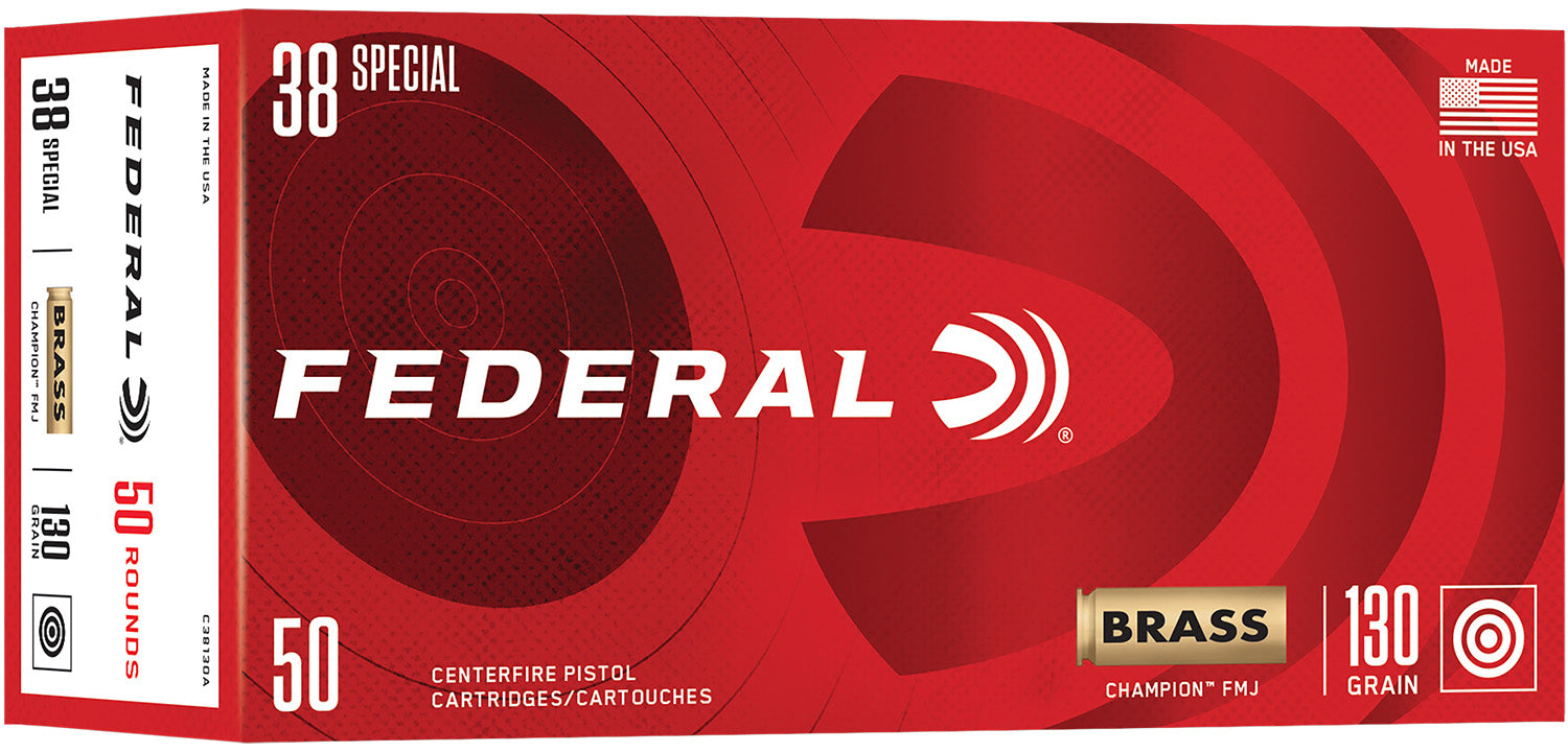Federal .38 Special C38130A Champion Full Metal Jacket FMJ 130 Grain