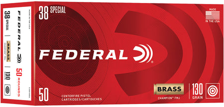 Federal .38 Special C38130A Champion Full Metal Jacket FMJ 130 Grain