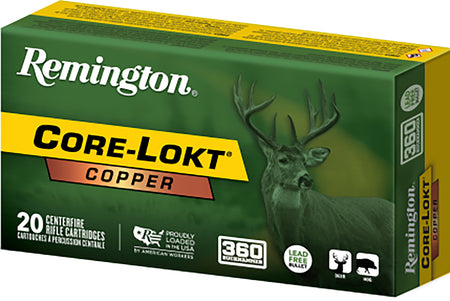 Remington .360 Buckhammer Rifle Ammo Core-Lokt Copper Solid Hollow Point CSHP 160 grain 