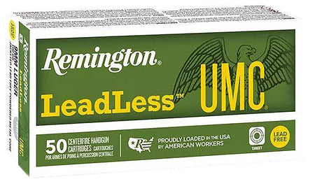 Remington 9mm Luger / Parabellum Handgun Ammo UMC Leadless Lead Free Jacketed Solid 100 grain 