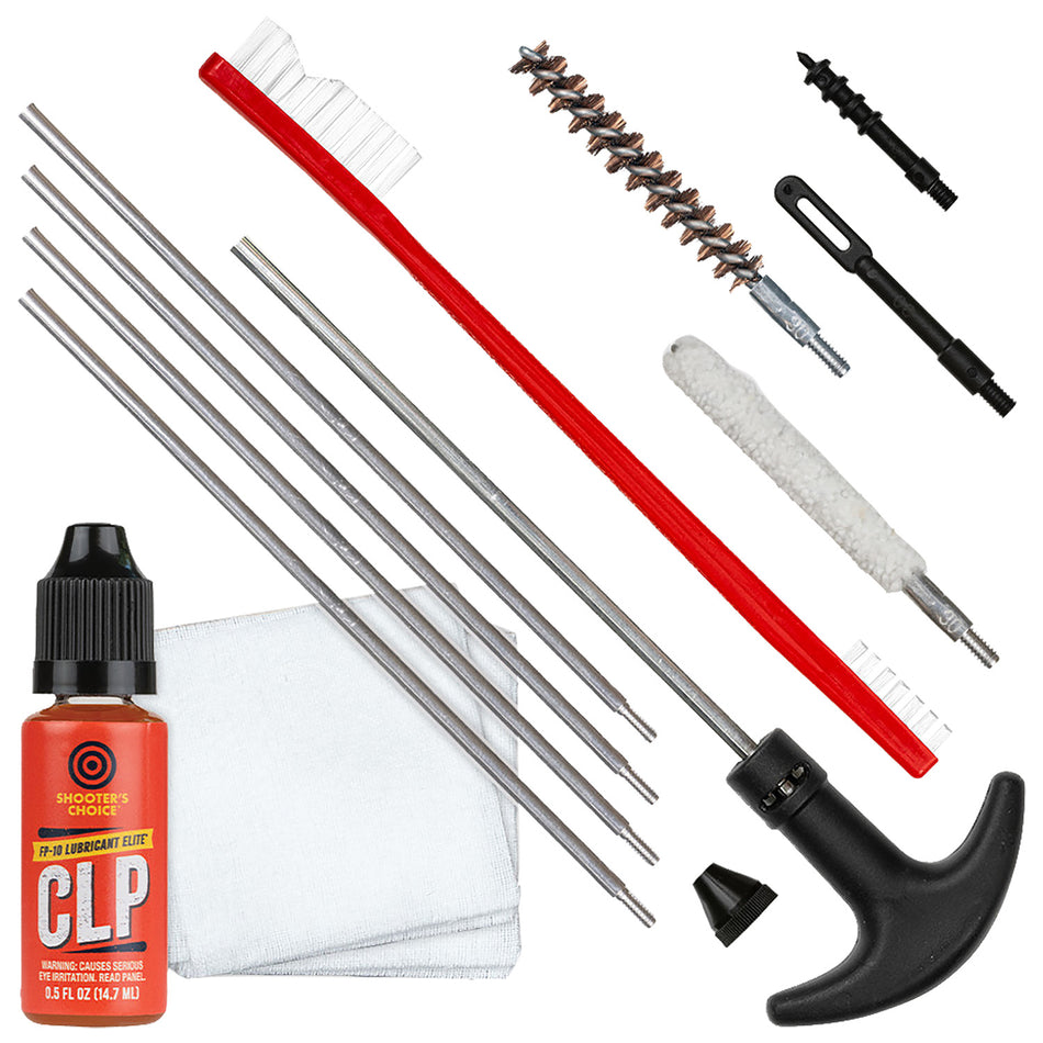 Shooters Choice SHFSRK30 .30 Cal Rifle Gun Rod Cleaning Kit with CLP