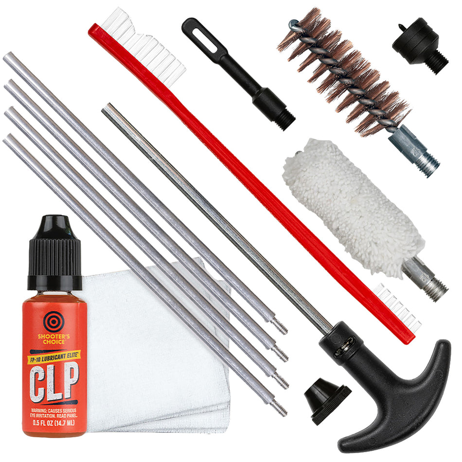 Shooters Choice SHFSRK12 12 Gauge Shotgun Gun Rod Cleaning Kit with CLP