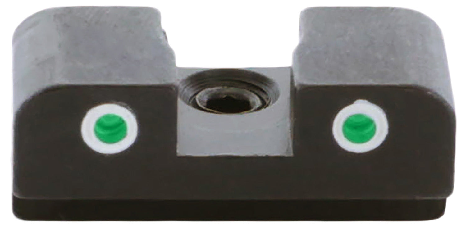 AmeriGlo XD191R Green Tritium White Outline Rear Sight for Springfield XD, Hellcat, and Sig Sauer