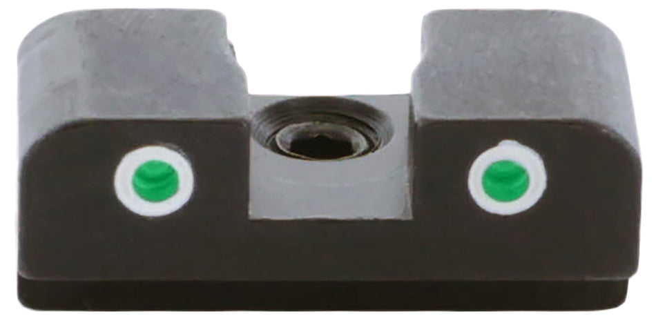 AmeriGlo XD191R Green Tritium White Outline Rear Sight for Springfield XD, Hellcat, and Sig Sauer