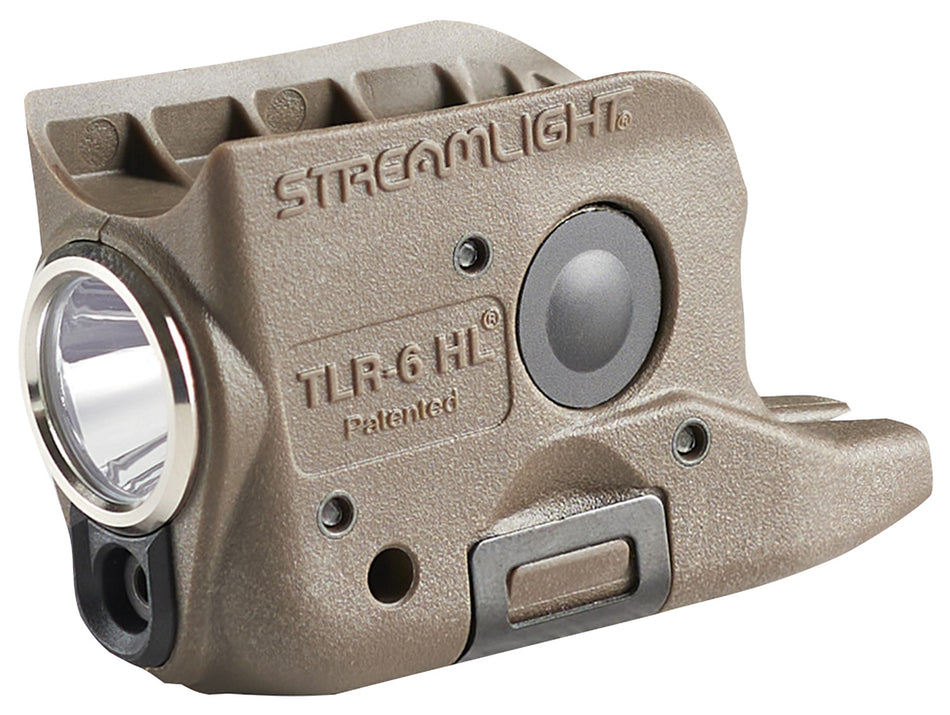 Streamlight TLR-6 HL 69341 FDE 300 Lumen White LED Red Laser Glock 42 43 43X 48 Weapon Light