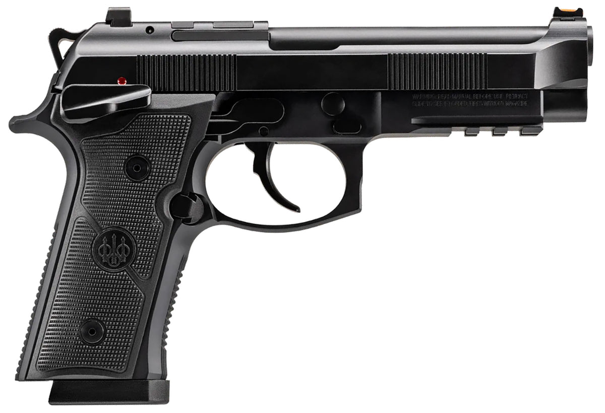 Beretta USA J92XFMSDA20 92GTS 9mm Luger 10+1 4.70" Black Inox Steel Barrel, Black Cerakote Optic Ready/Serrated Steel Slide + Aluminum Frame w/Beavertail & Picatinny Rail, Ambidextrous