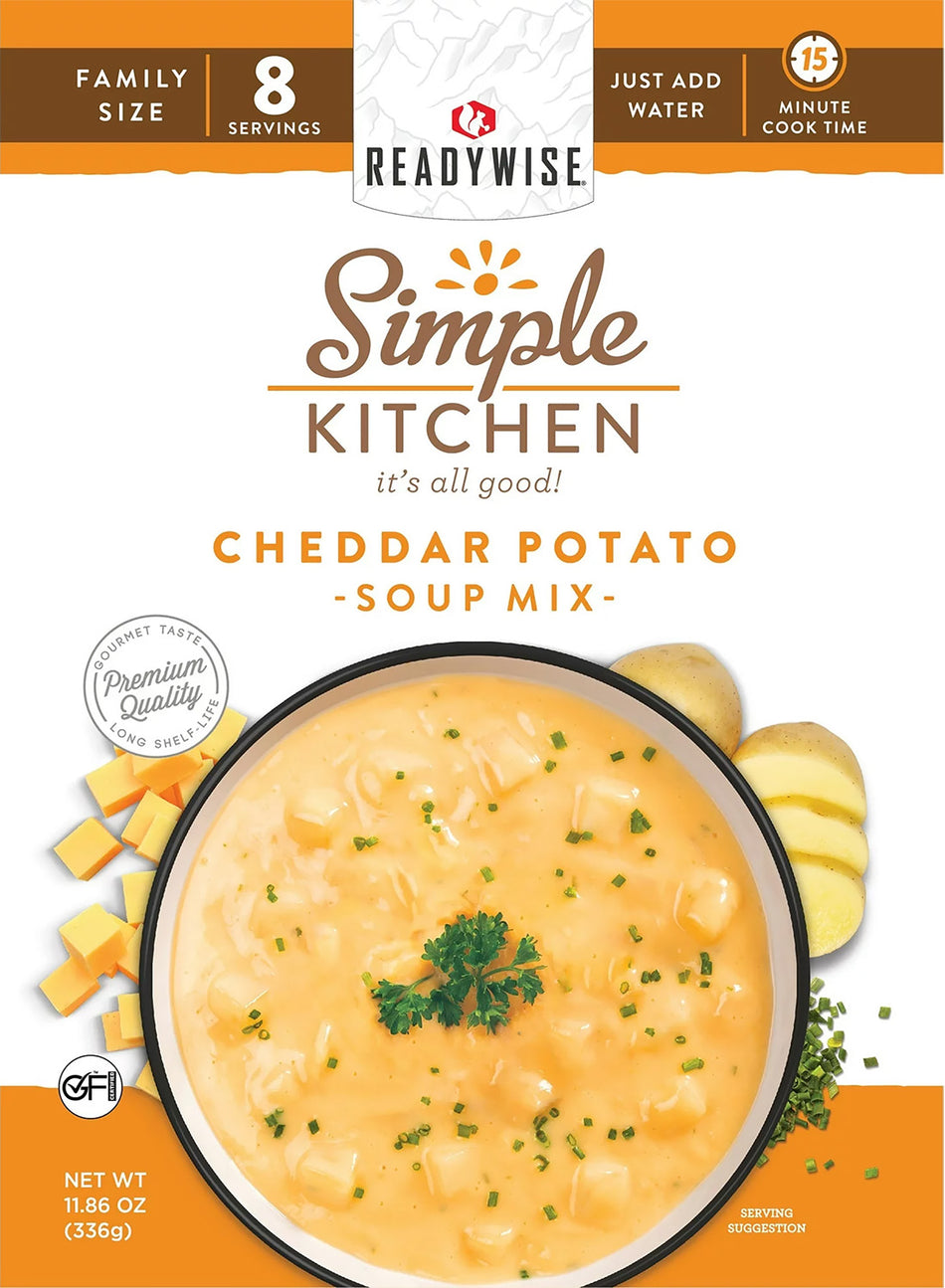 ReadyWise RWSK05061 Simple Kitchen Cheddar Potato Soup 6-Count Case 8 Servings Each
