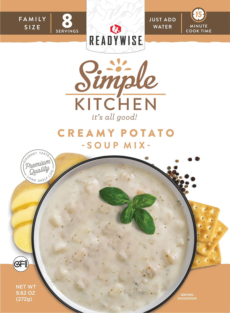 ReadyWise RWSK05066 Simple Kitchen Creamy Potato Soup 6-Count Case 8 Servings Each
