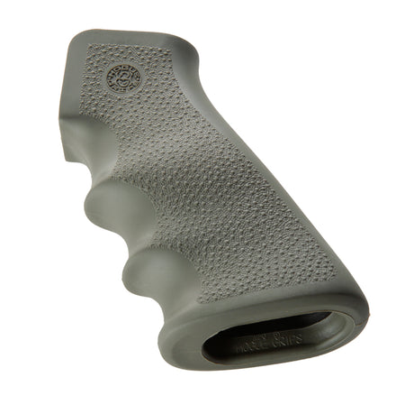 Hogue 15001 OD Green Cobblestone OverMolded Rubber Grip with Finger Grooves AR-15/M16