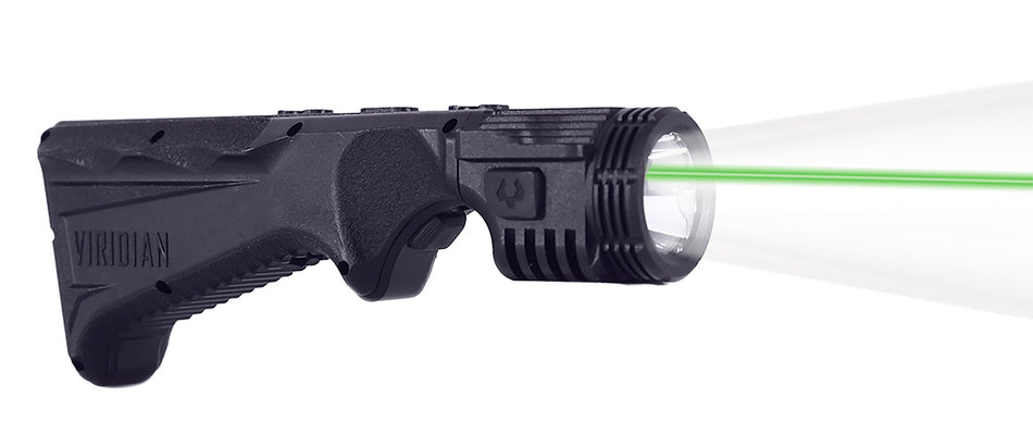 Viridian 9120090 4LUX 2K Foregrip Tactical Light with Green Laser Black 2000 Lumens